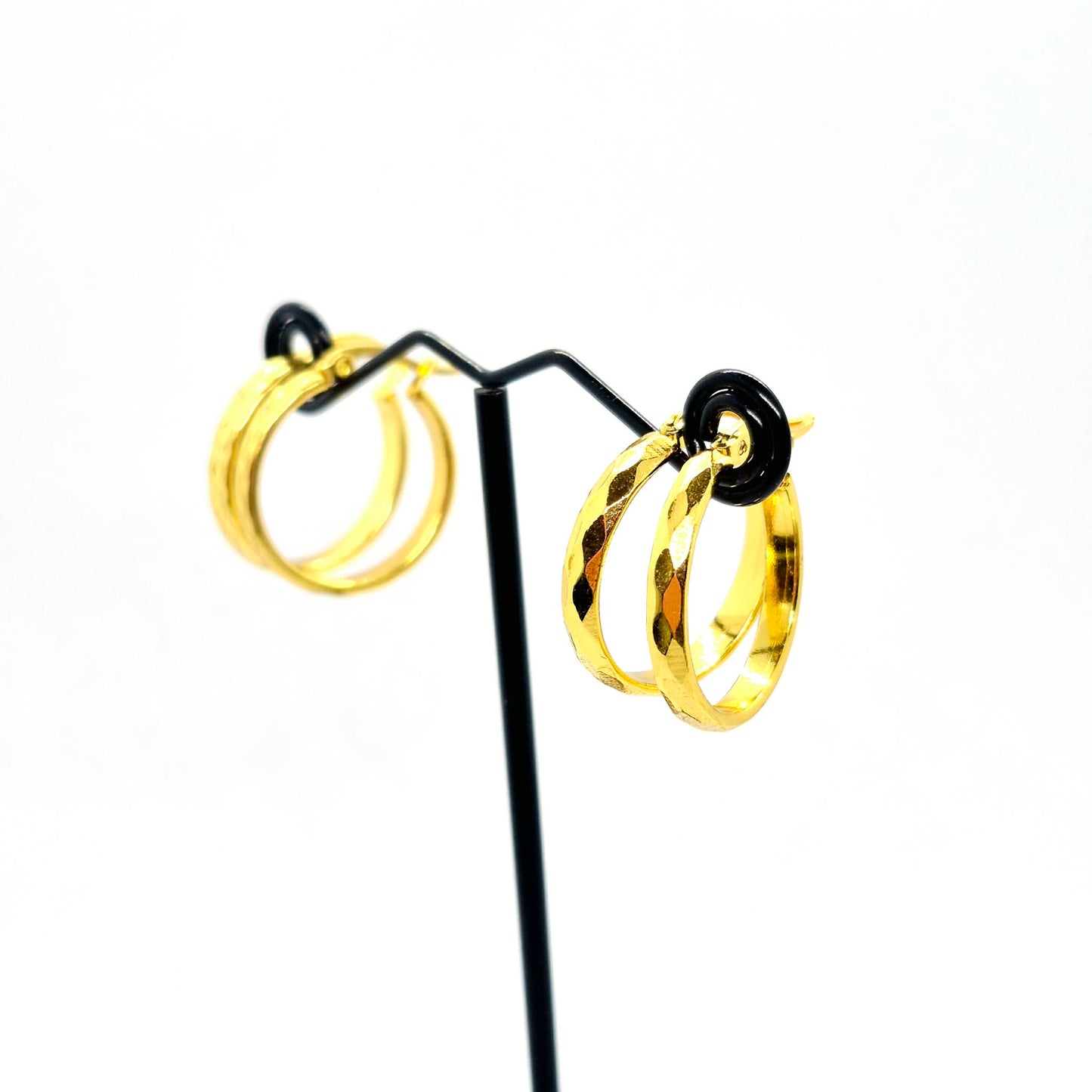 Hoop Earrings in Gold Plated Stainless Steel