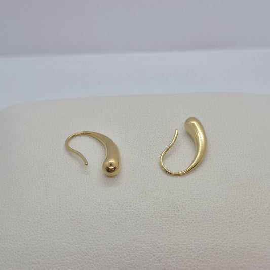 Small Raindrop Earrings in Gold Plated Stainless Steel