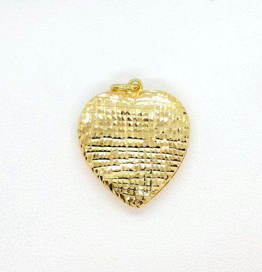 18K Solid Gold Heart Pendant Made in Belgium