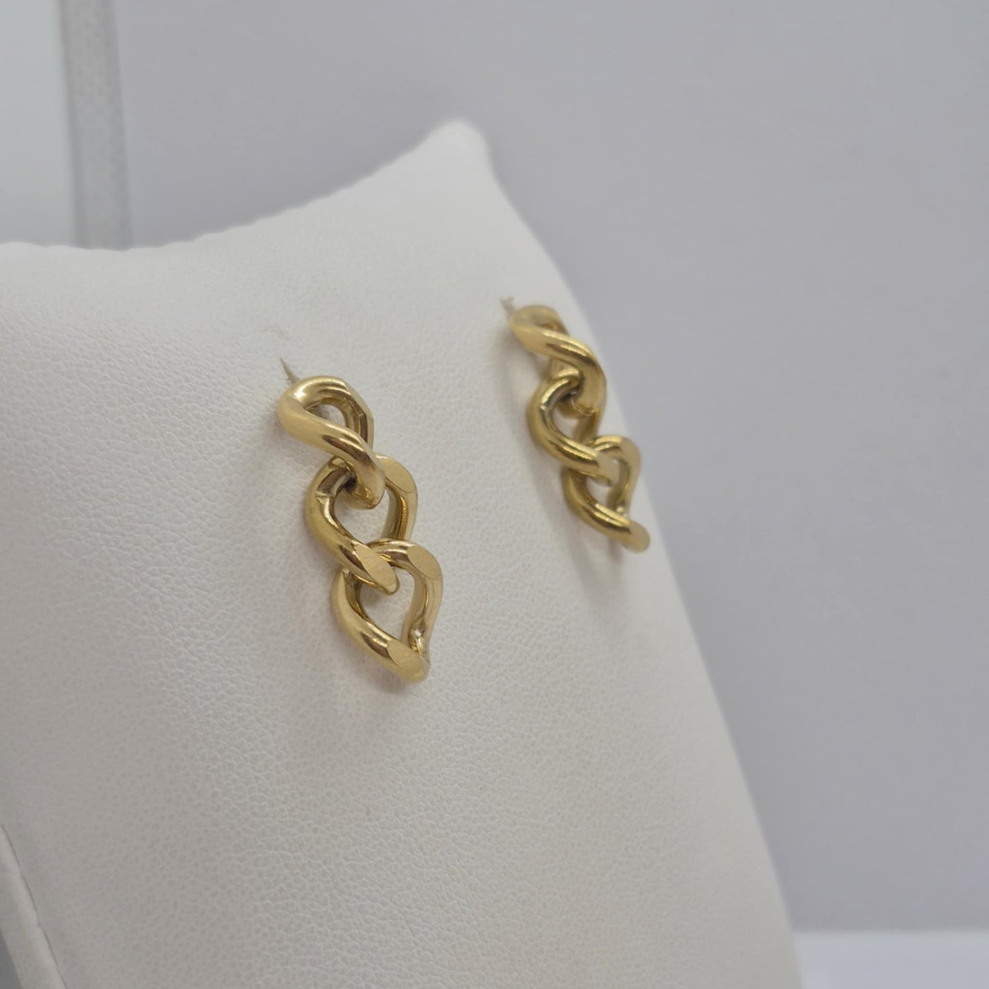 Stainless Steel Gold Plated Dangle Earrings