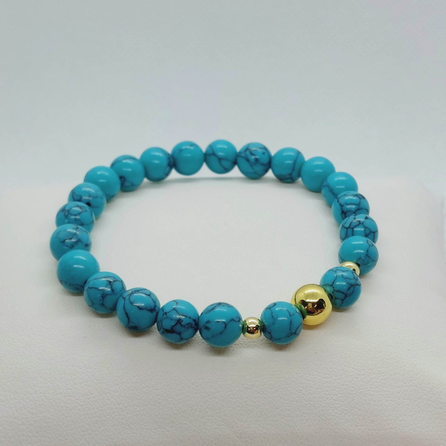 Natural Turquoise Bracelet with 8mm Stones