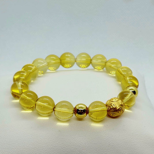 Natural Citrine Bracelet with 10mm Stones