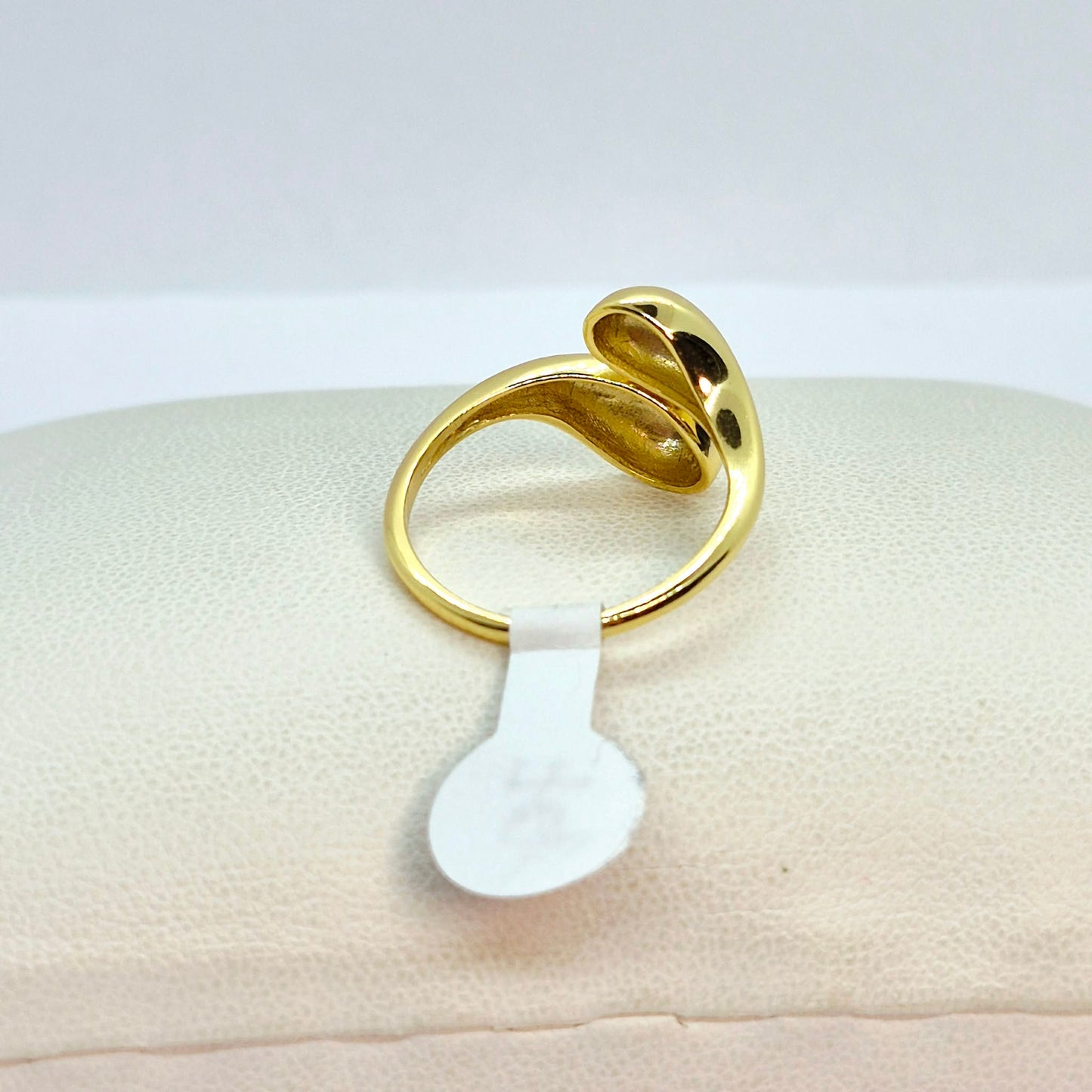 Double Raindrop Ring in Gold Plated 925 Sterling Silver Resizeable