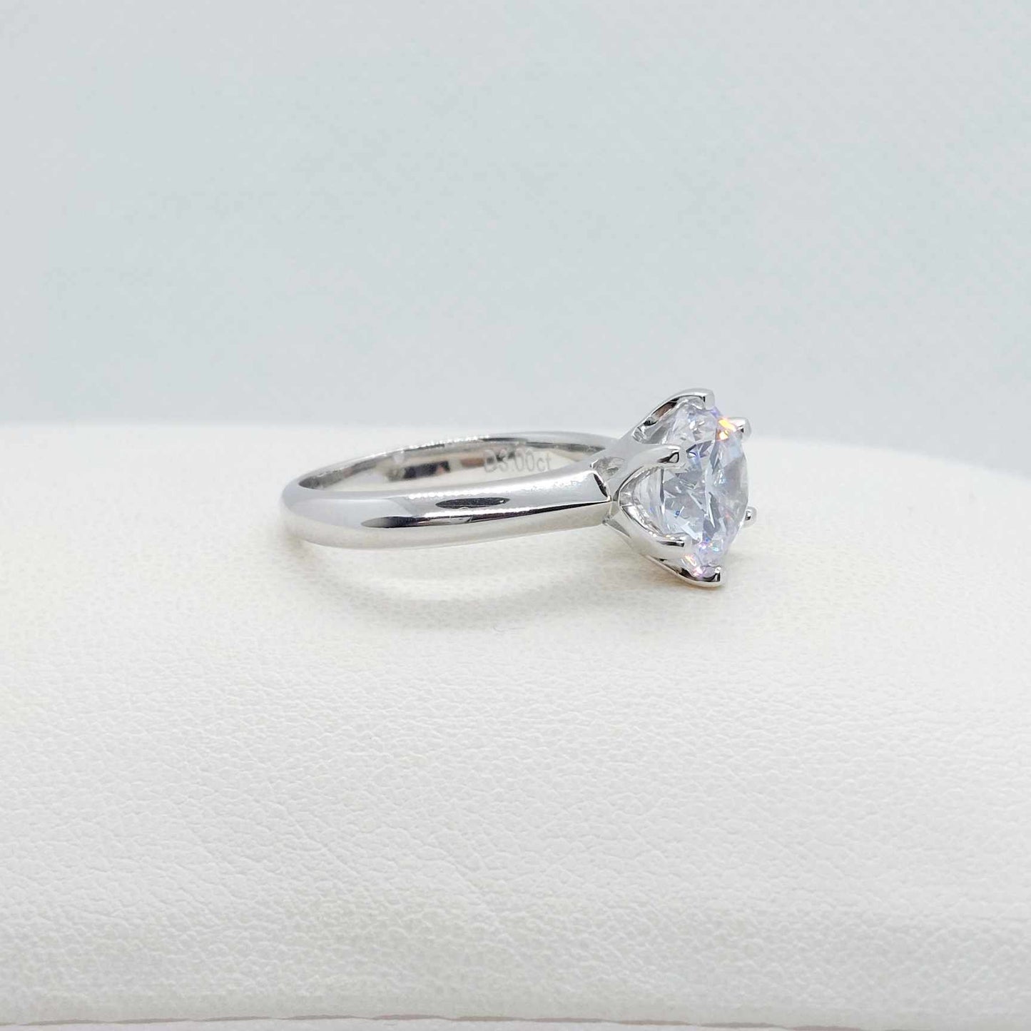 Sona Diamond 3ct Ring in Sterling Silver Lab Created
