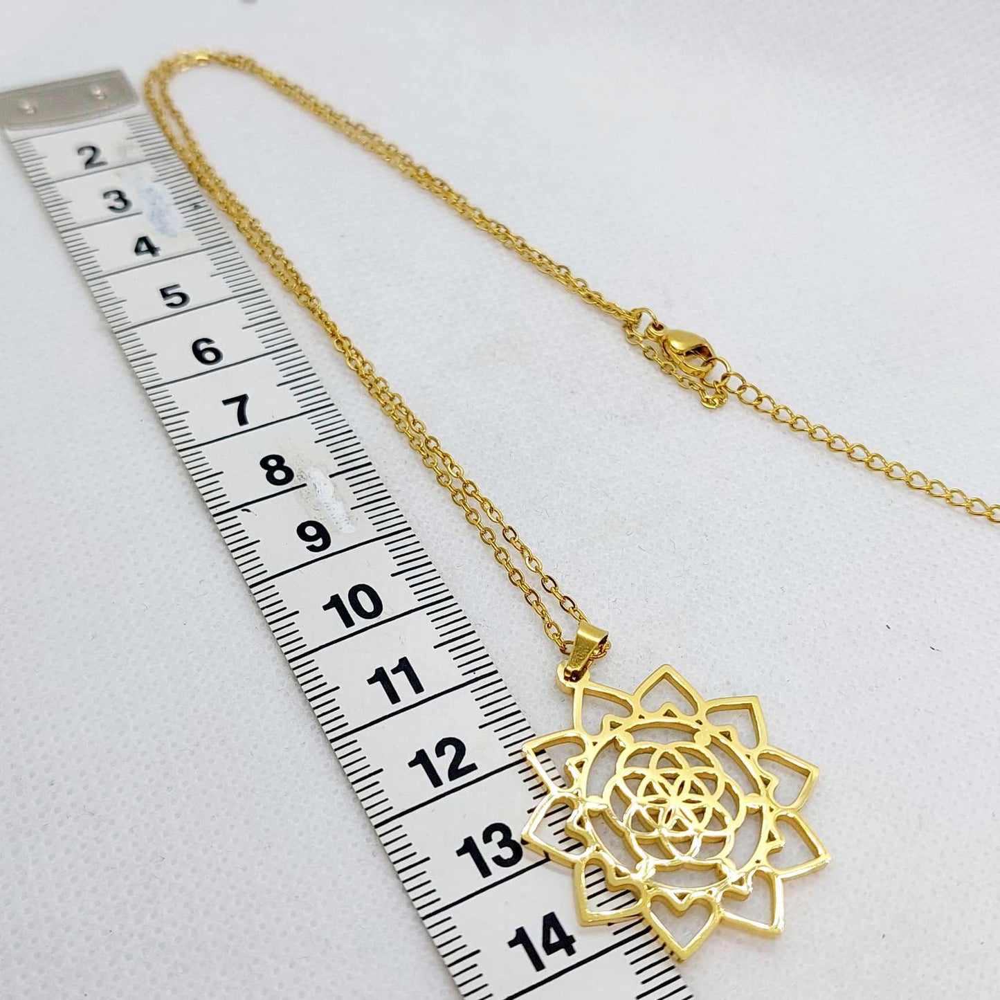 Flower of Life Pendant with Stainless Steel Chain Necklace