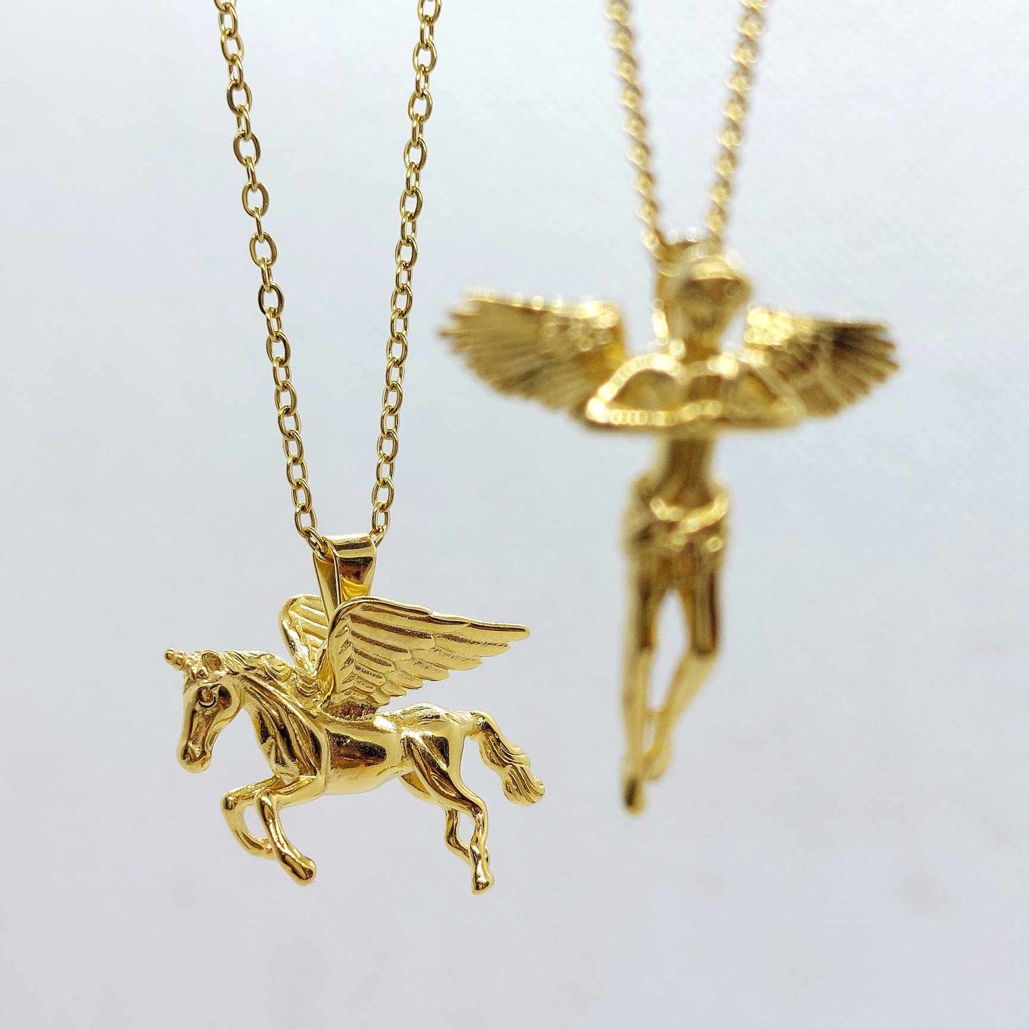 Unicorn Pendant with Stainless Steel Chain Gold Plated