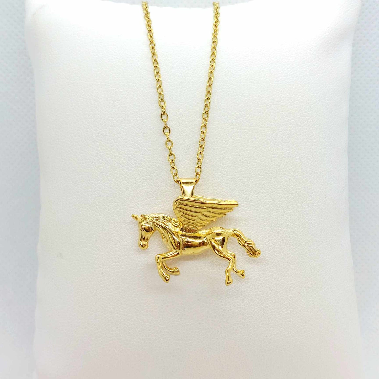 Unicorn Pendant with Stainless Steel Chain Gold Plated