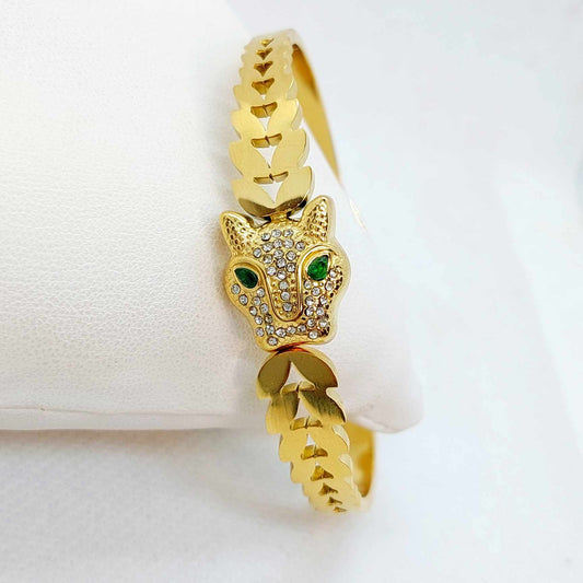 Bangle Bracelet in Gold Plated Stainless Steel