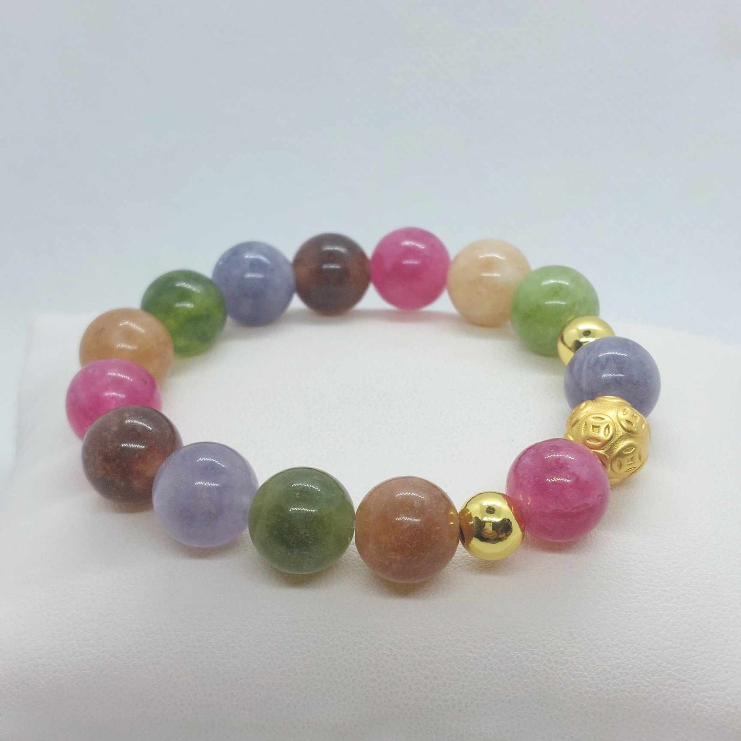 Natural Tourmaline Bracelet in 8-10-12mm Stones
