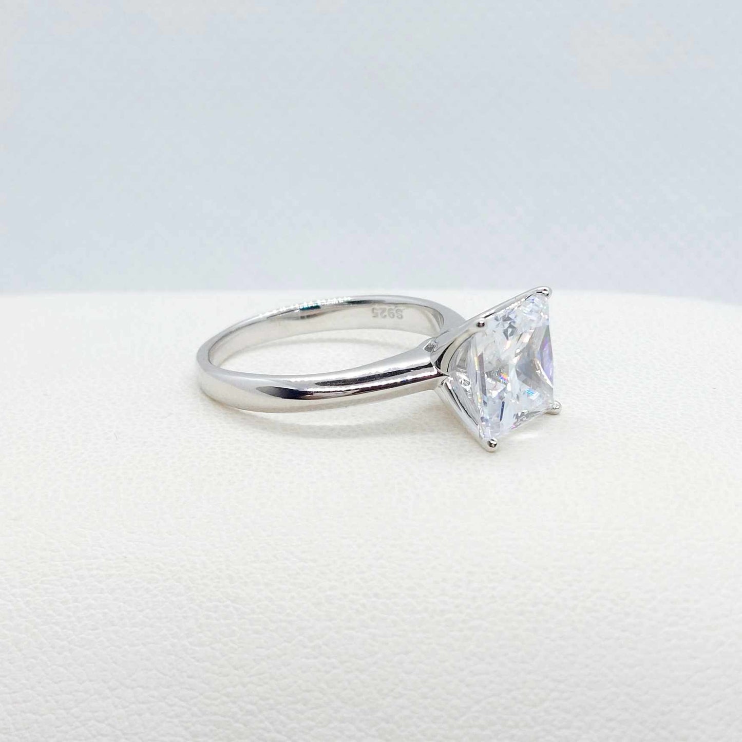 Sona Diamond 3ct Ring in Sterling Silver Lab Created
