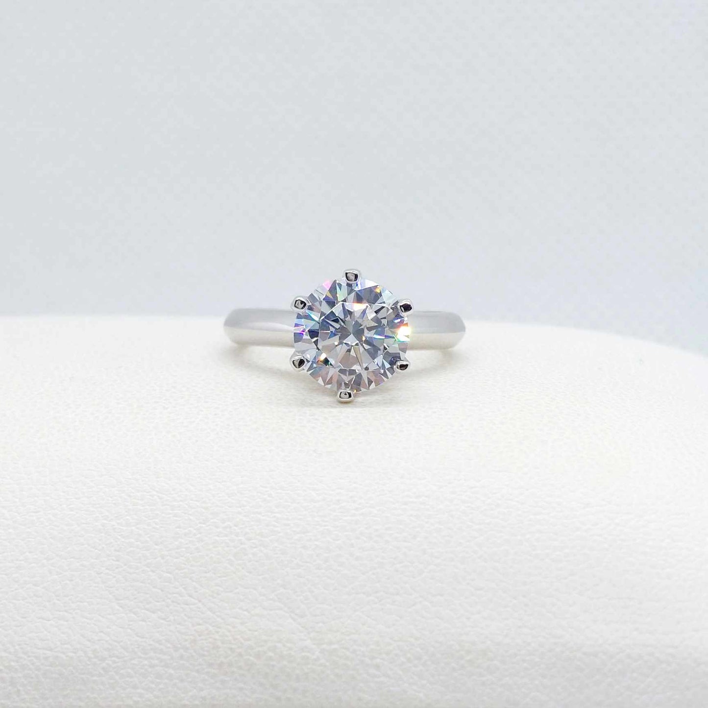 Sona Diamond 3ct Ring in Sterling Silver Lab Created