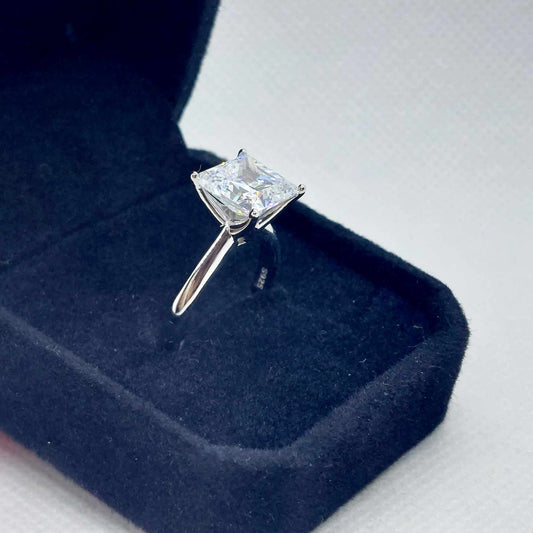 Sona Diamond 3ct Ring in Sterling Silver Lab Created