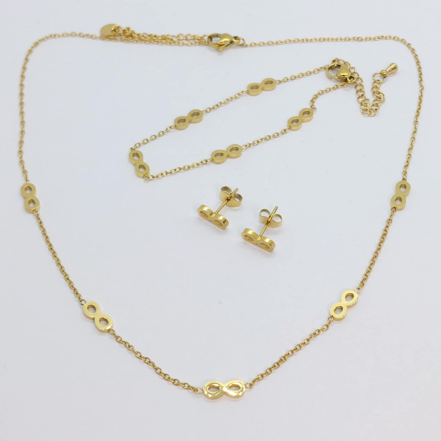 Infinity Set Gold Plated Stainless Steel