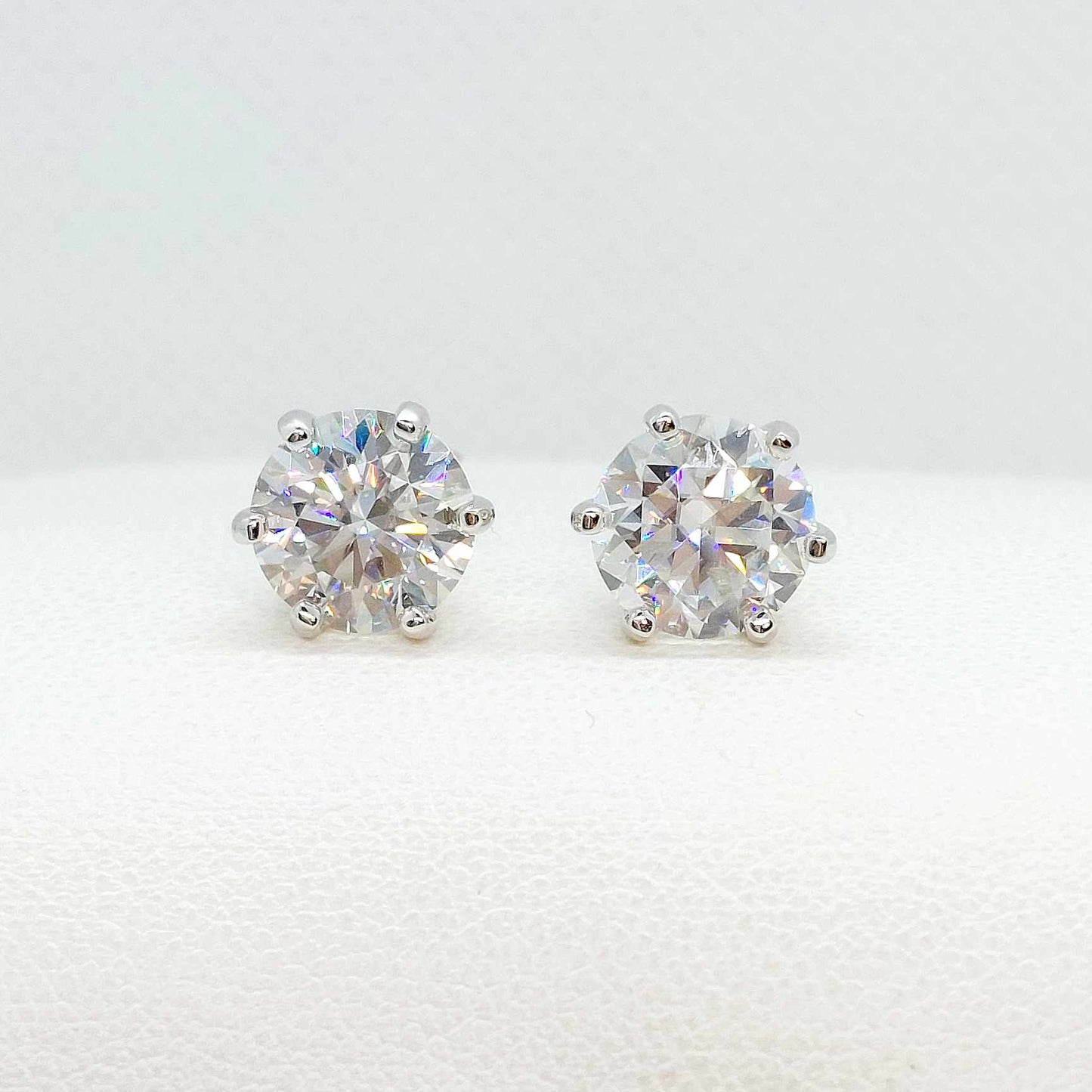 Moissanite 2ct Diamond Earrings in Sterling Silver