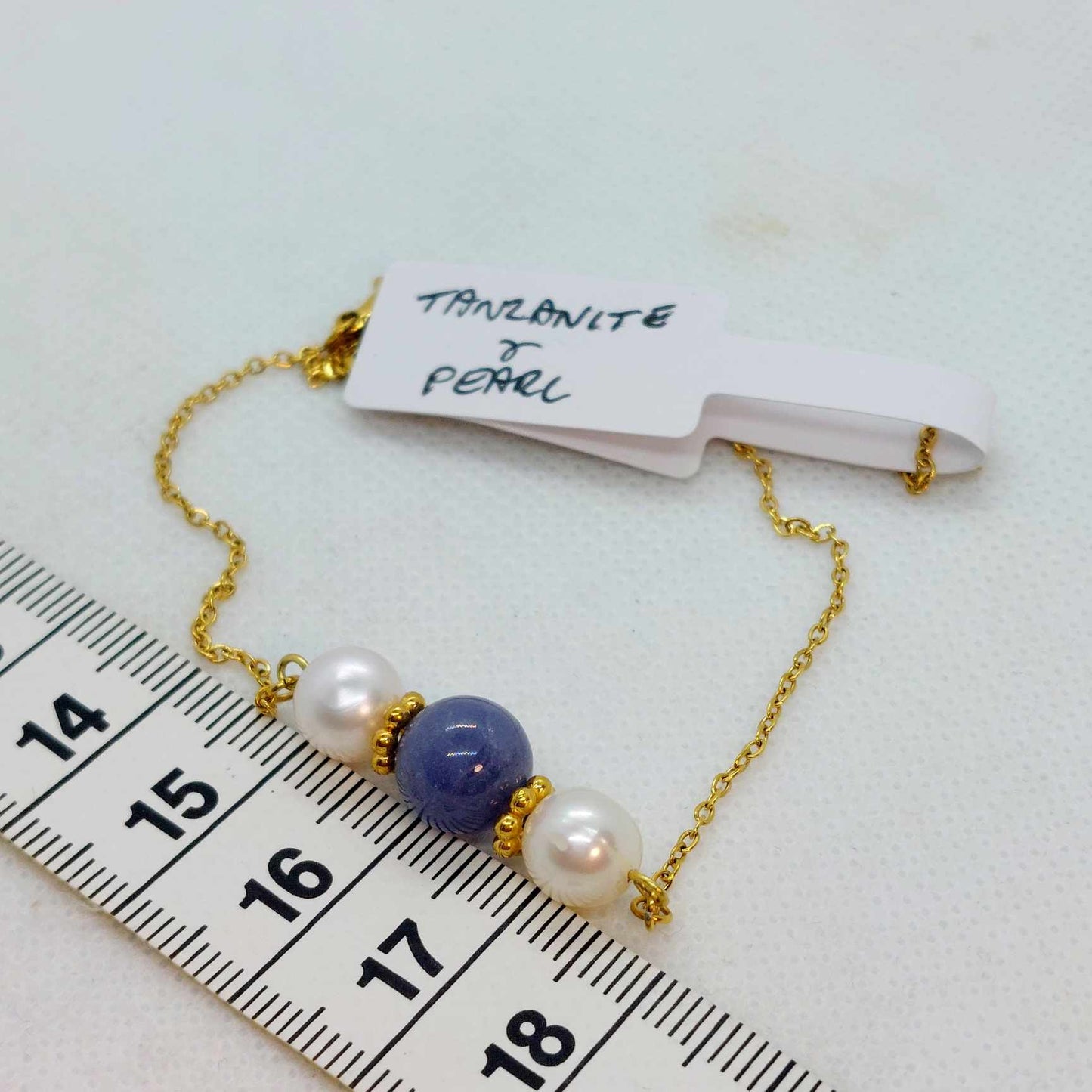 Natural AAA Tanzanite Stone Set in Stainless Steel Gold Plated
