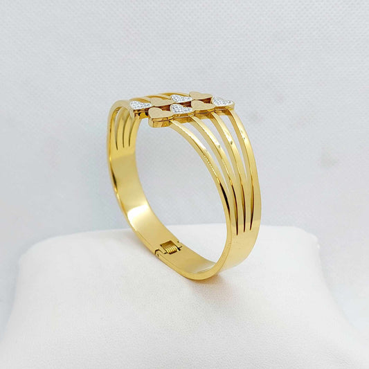 Bangle Bracelet in Gold Plated Stainless Steel