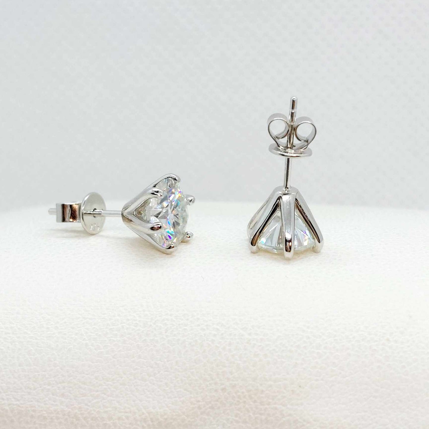 Moissanite 2ct Diamond Earrings in Sterling Silver