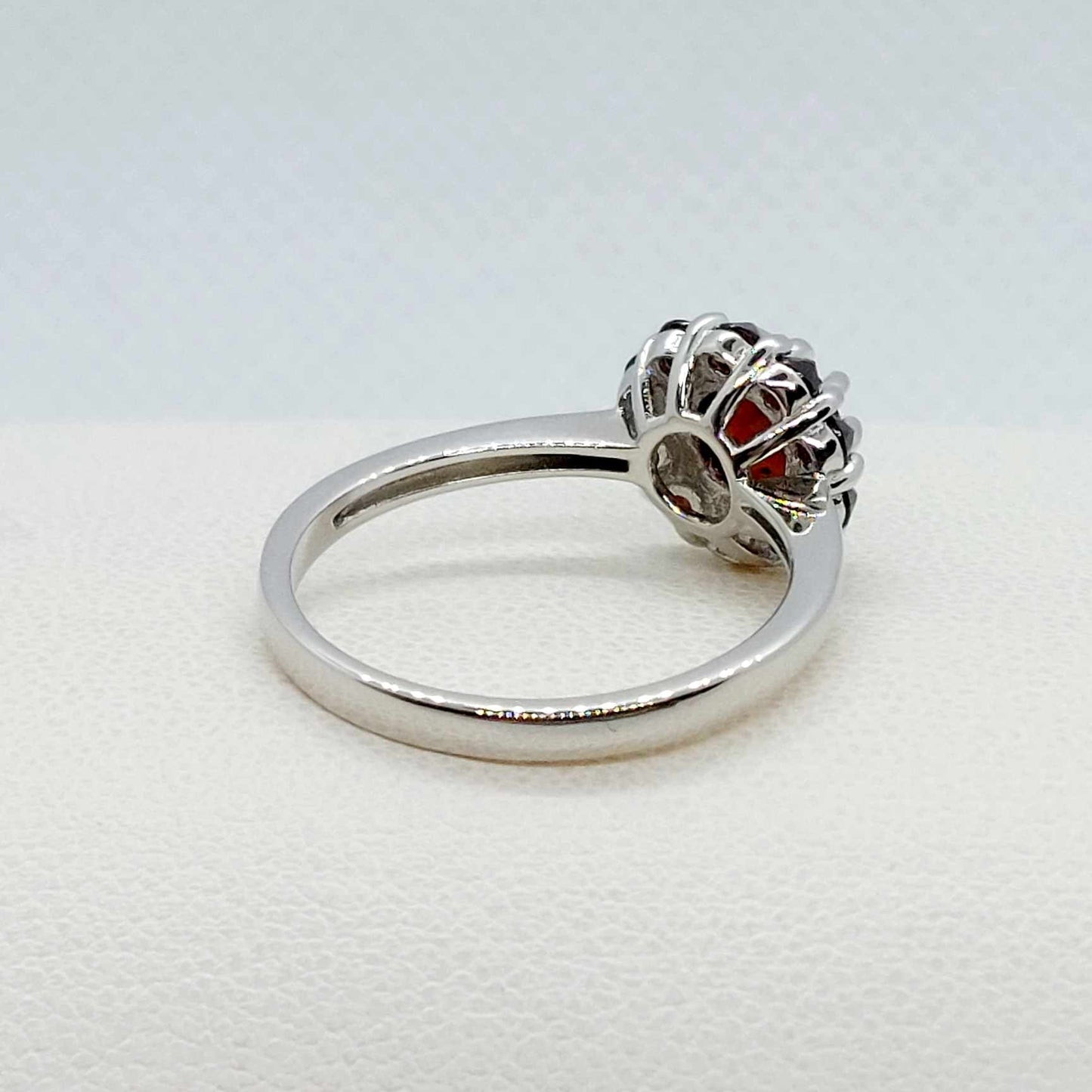 Natural Garnet Ring in Sterling Silver