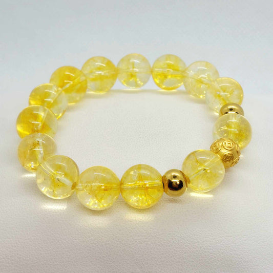 Natural Citrine Bracelet in 12mm Stones