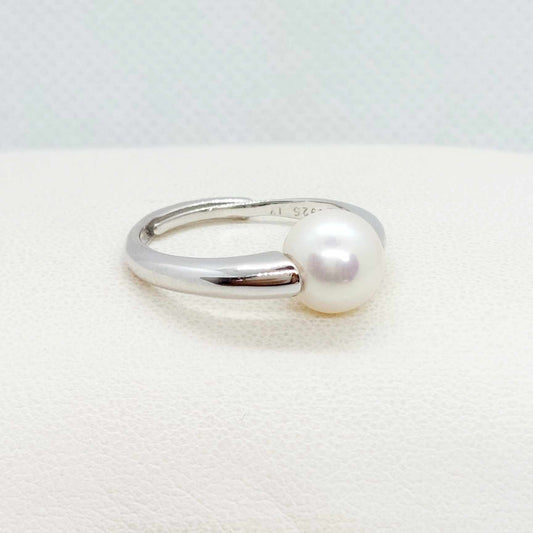 Natural Pearl Ring in Sterling Silver Resizeable