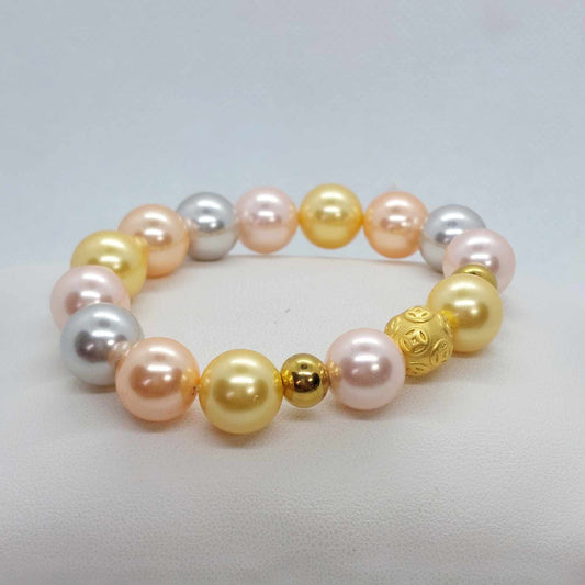 Shell Pearl Bracelet in 12mm Stones