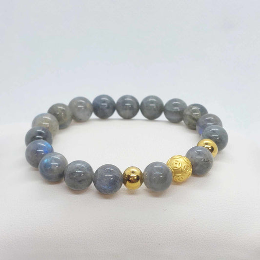 Natural Labradorite Bracelet in 10mm Stones