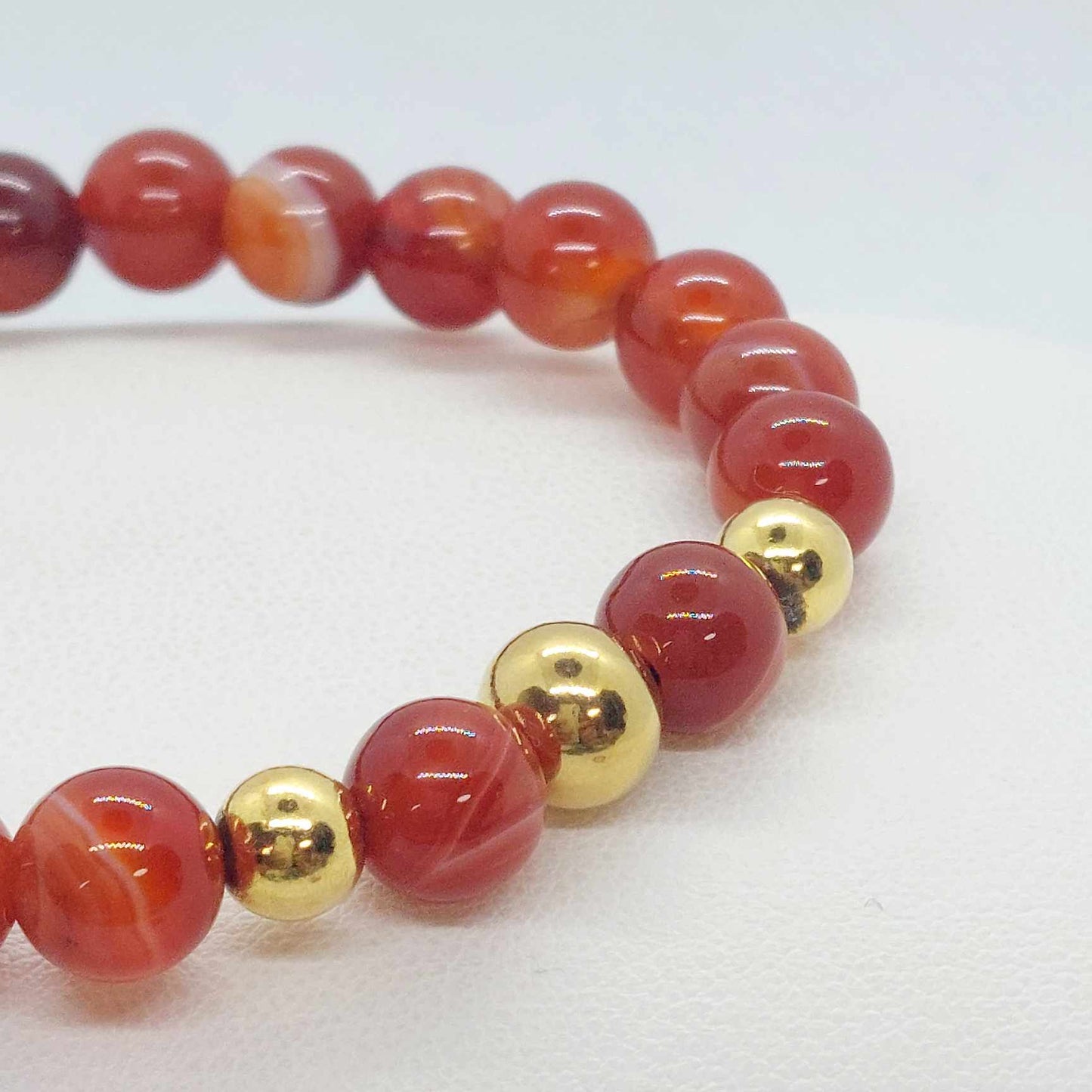 Natural Carnelian Bracelet in 8mm Stones