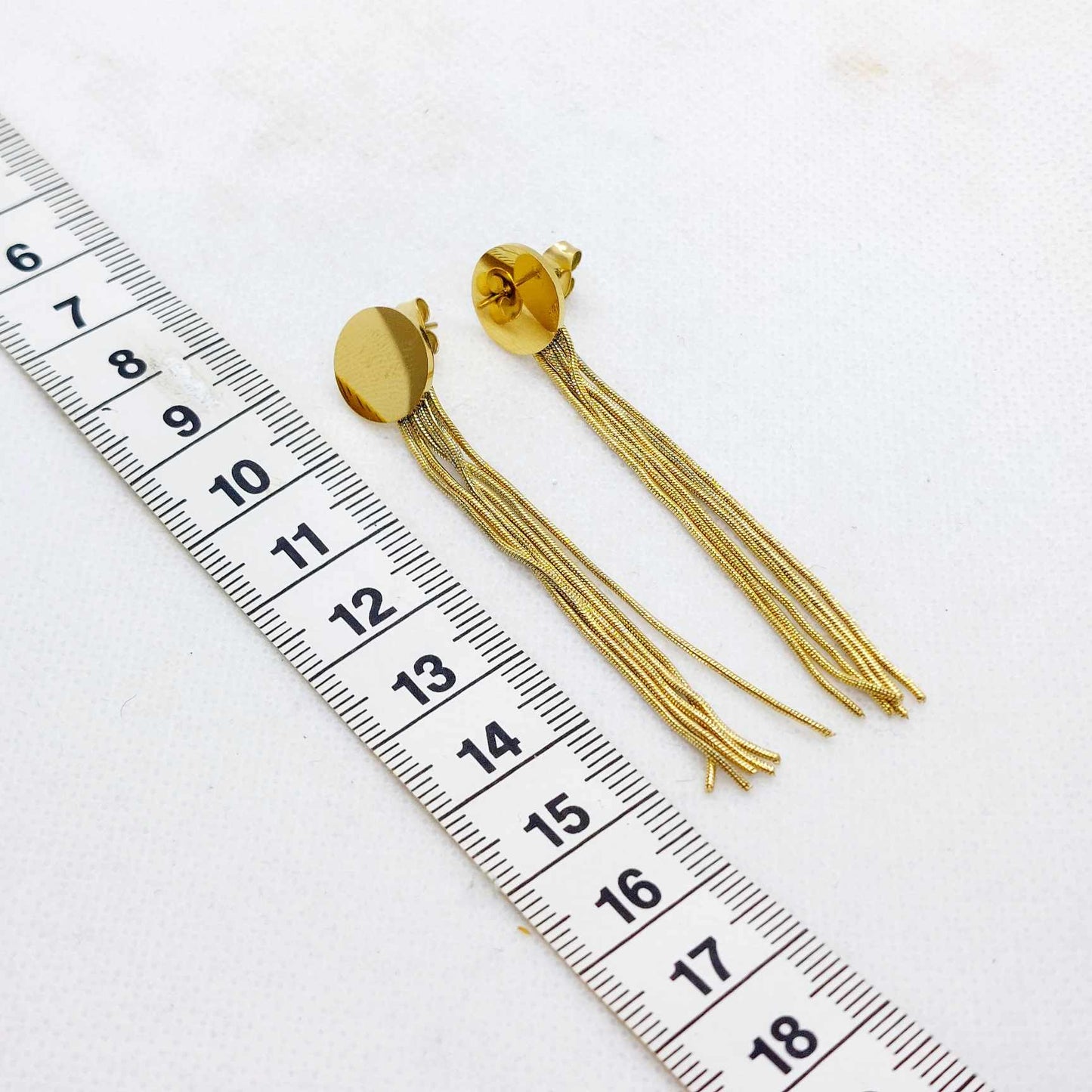 Tassel Earrings in Stainless Steel Gold Plated