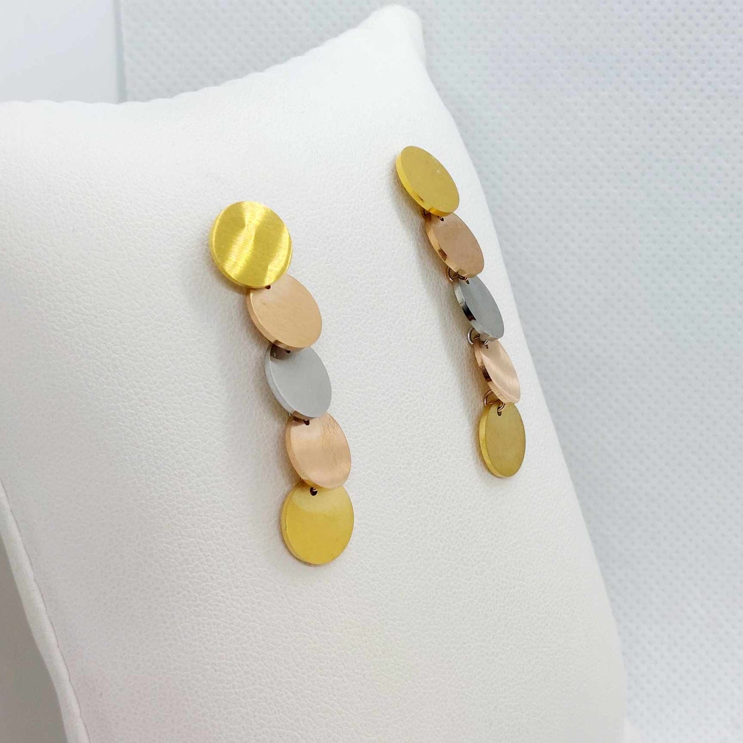 Dangle Earrings in Stainless Steel Gold Plated