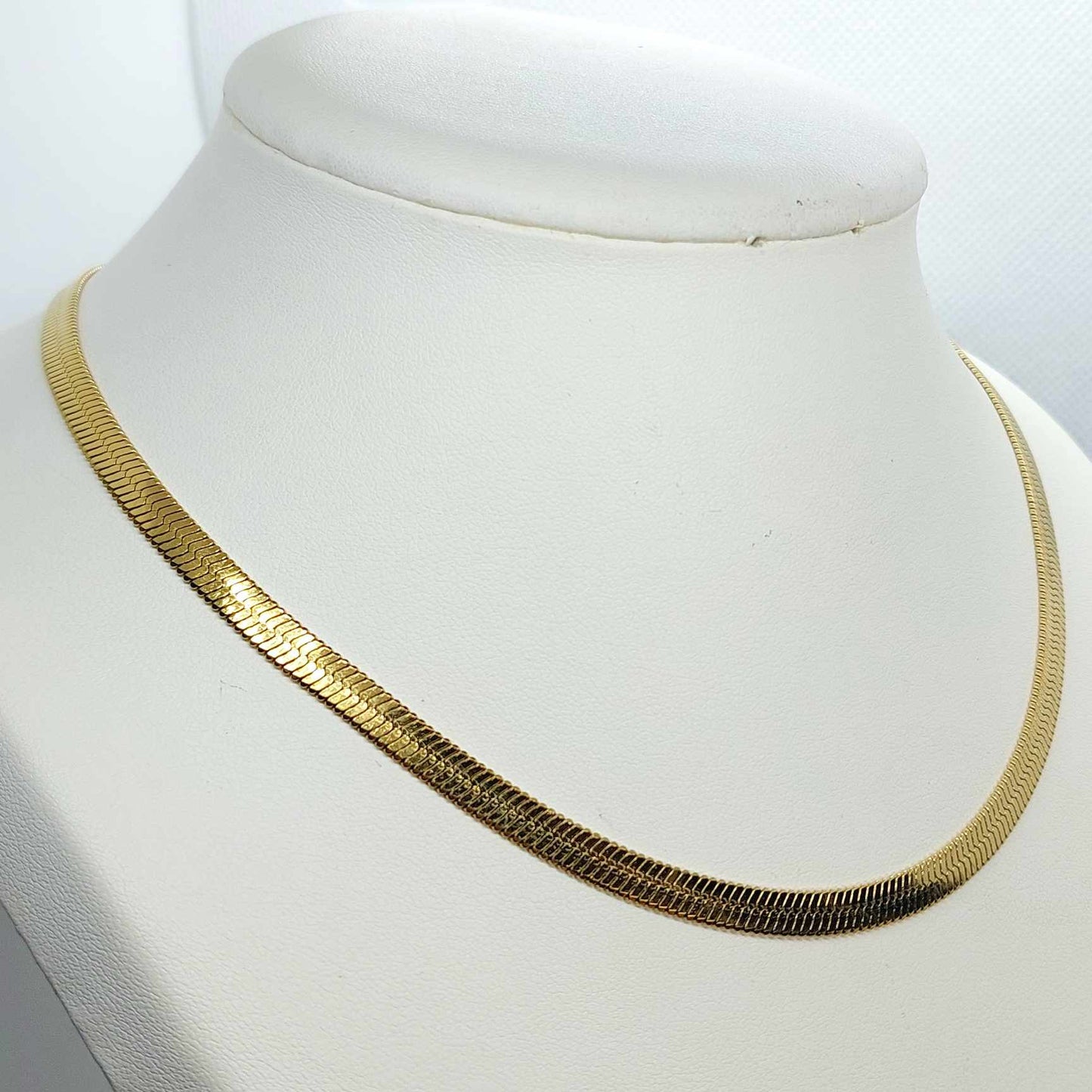Snake Chain Necklace in Gold Platted Stainless Steel