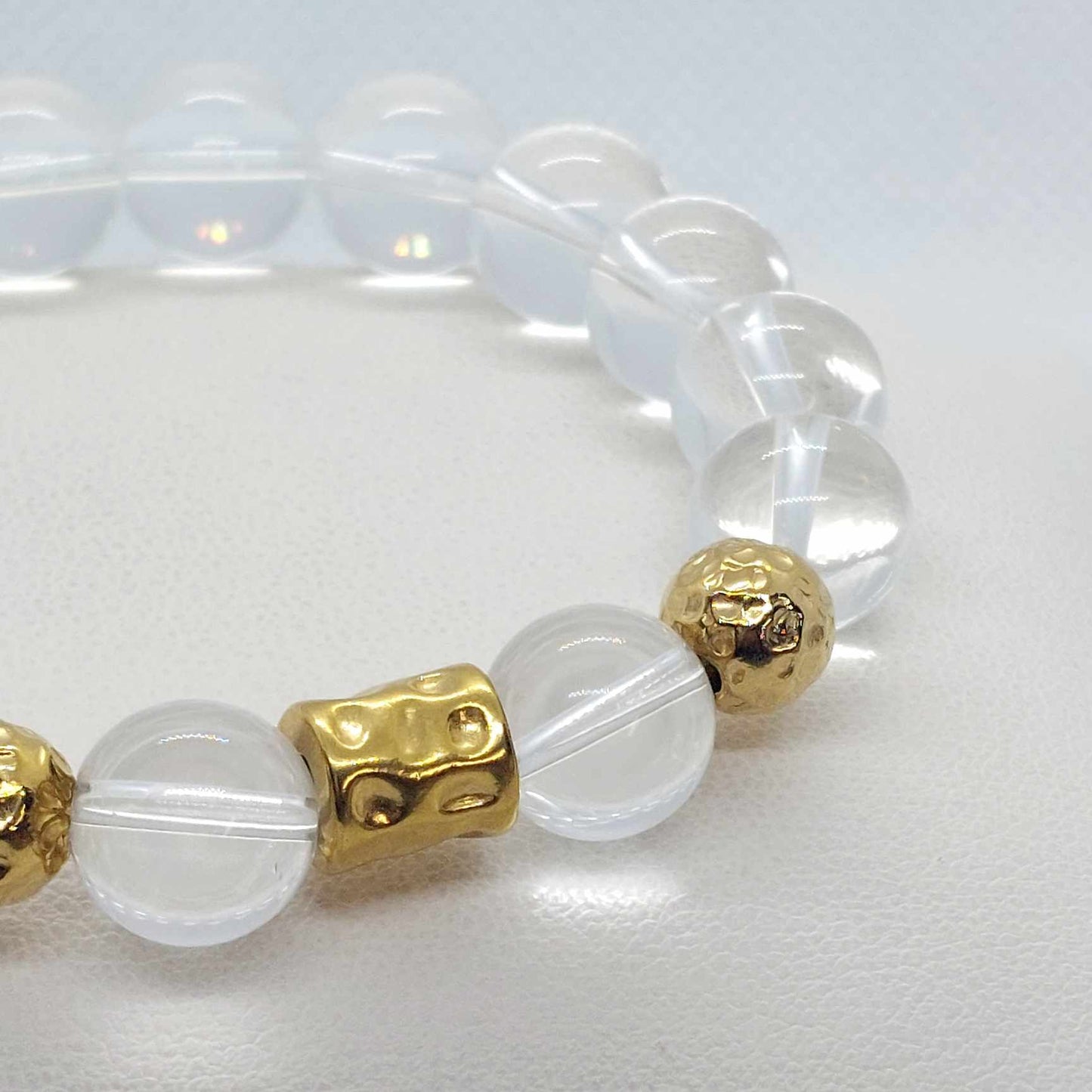 Natural Clear Crystal Quartz Bracelet in 10m Stones
