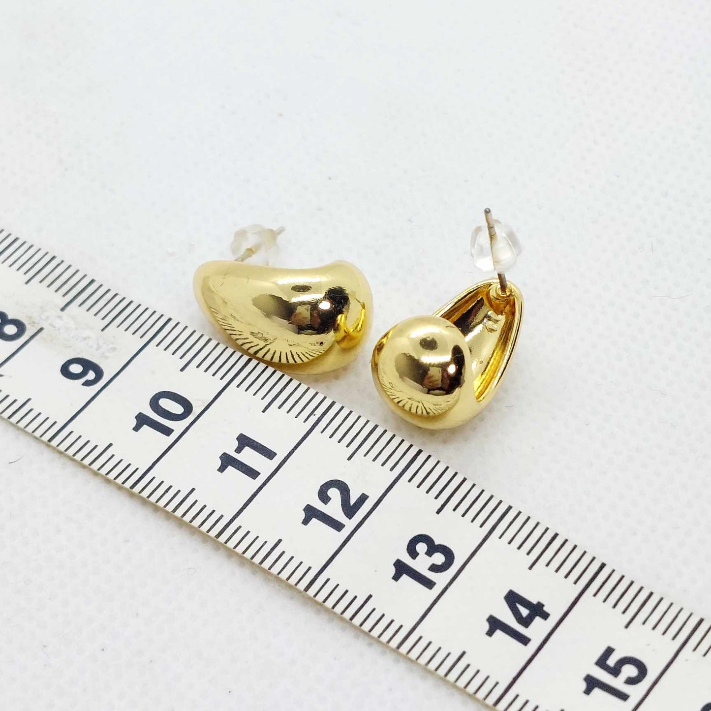 Teardrop Earrings in Gold Plated Stainless Steel