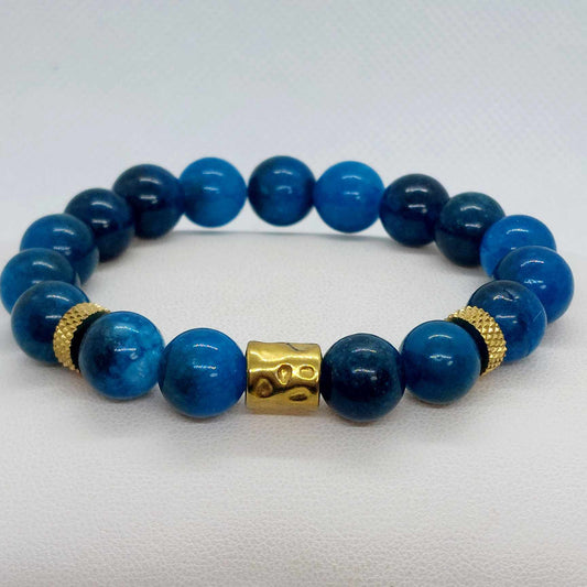 Natural Blue Apatite Bracelet in 10m Stones
