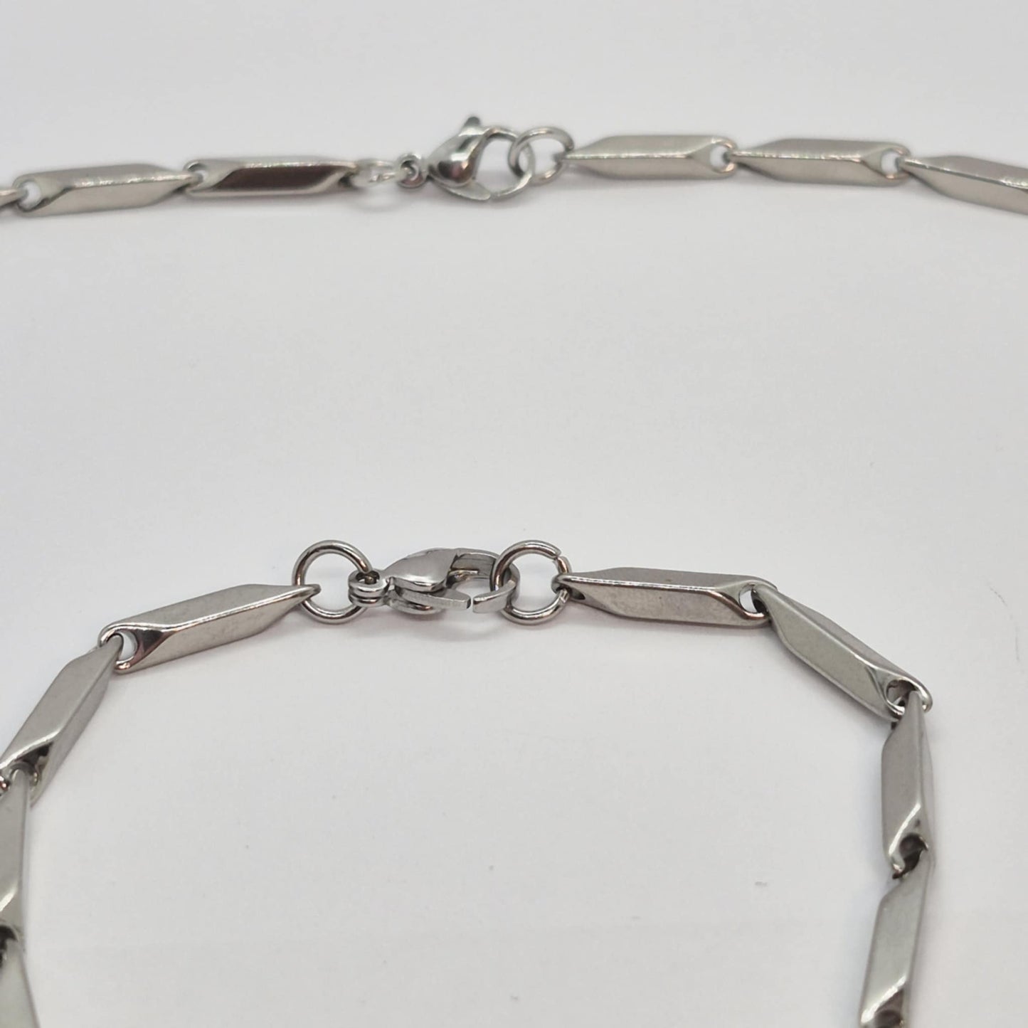 Stainless Steel Choker Necklace and Bracelet Set