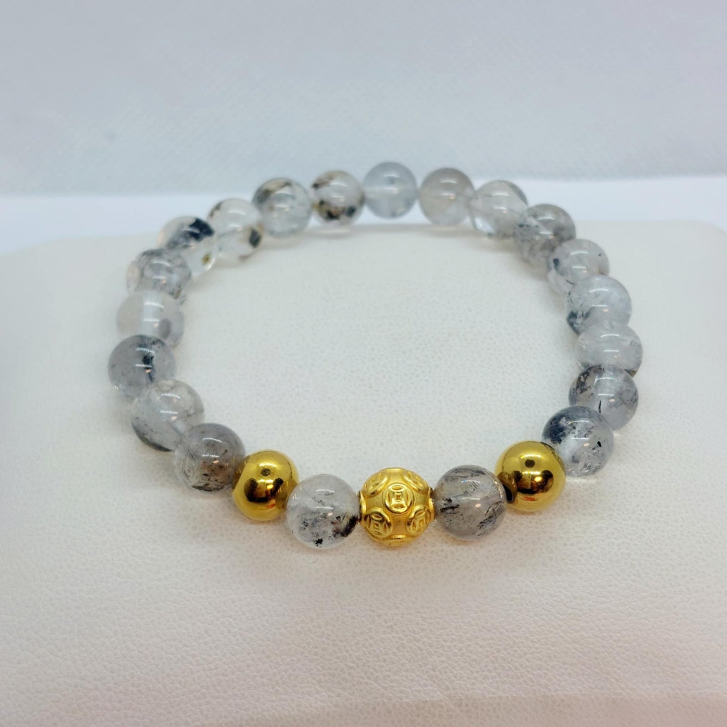 Natural Herkimer Diamond Bracelet with 9mm Stones