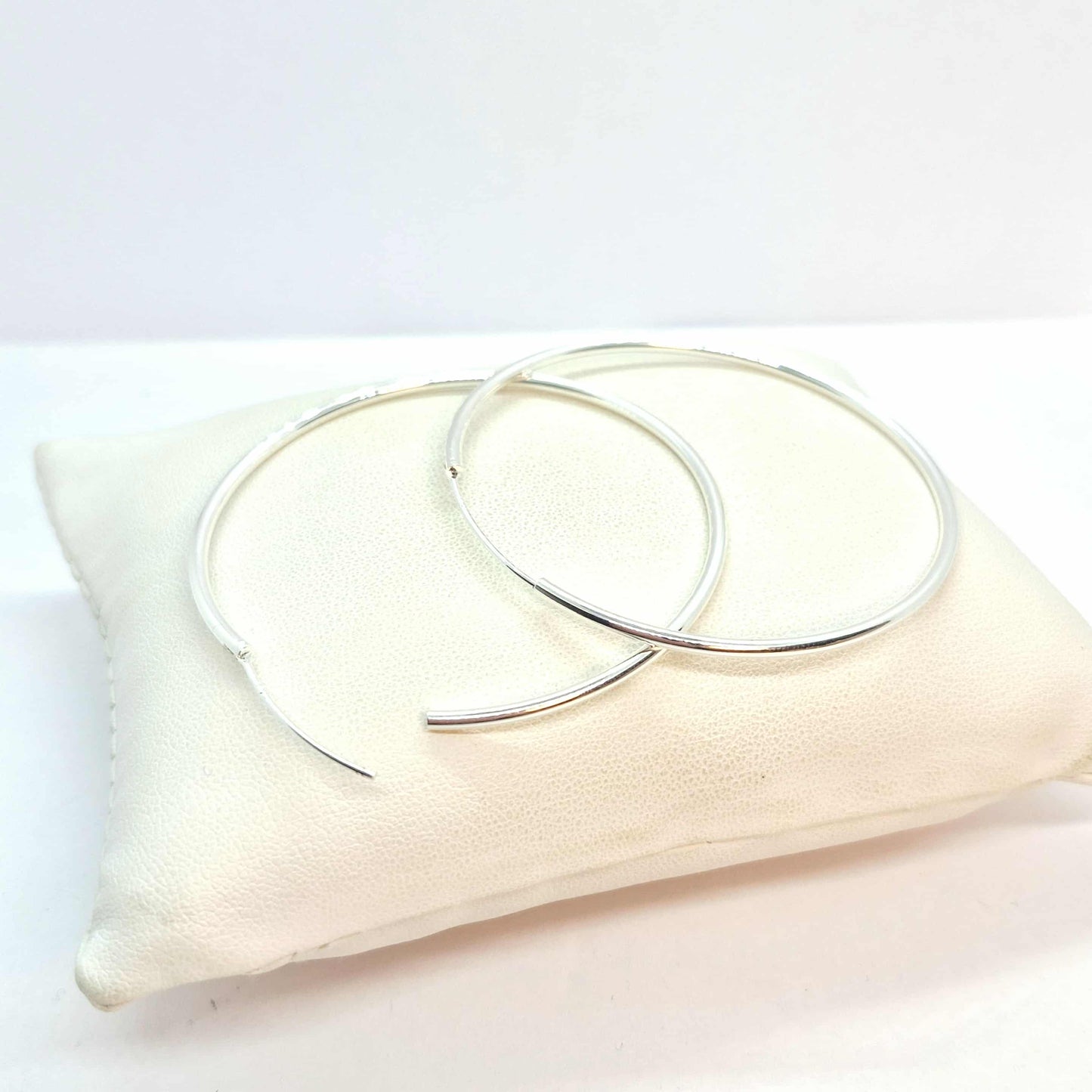 Big Sterling Silver Hoop Earrings
