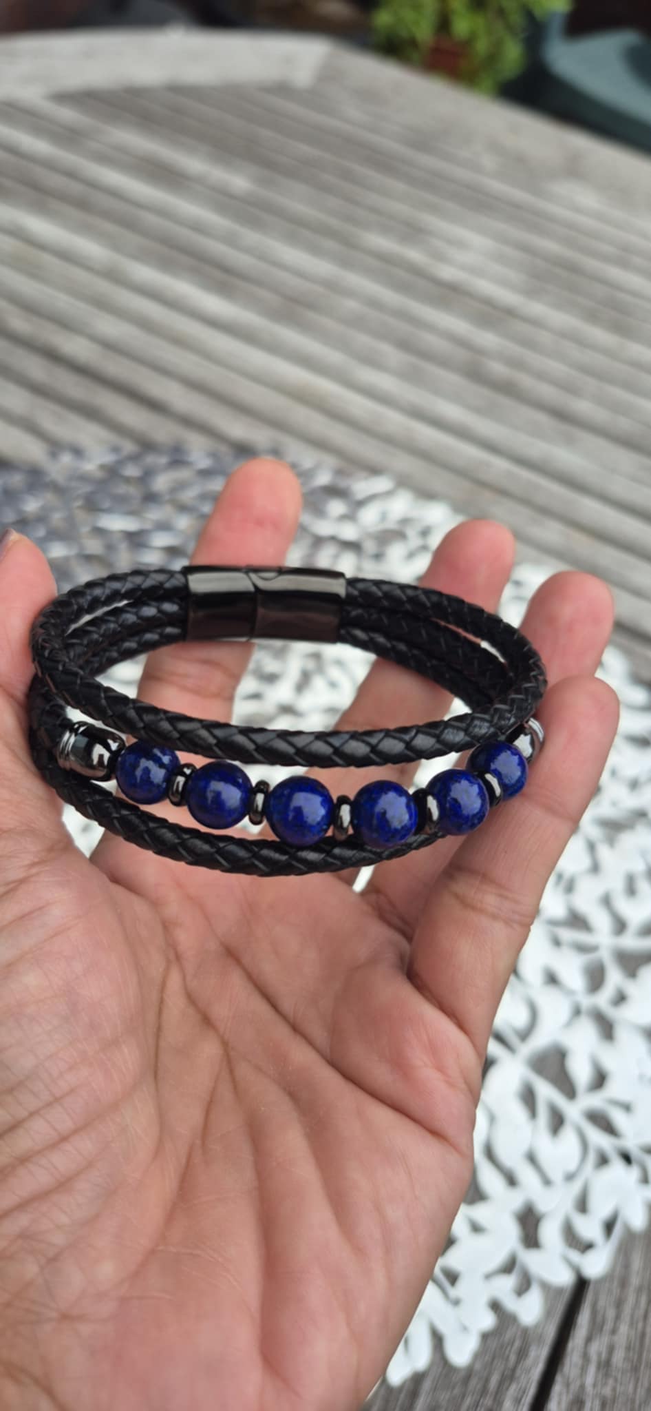 Tiger Eye and Leather Bracelets for Men