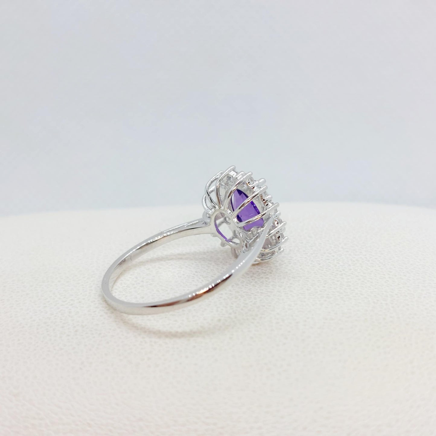 Natural Amethyst Ring with 2ct Stone in Sterling Silver