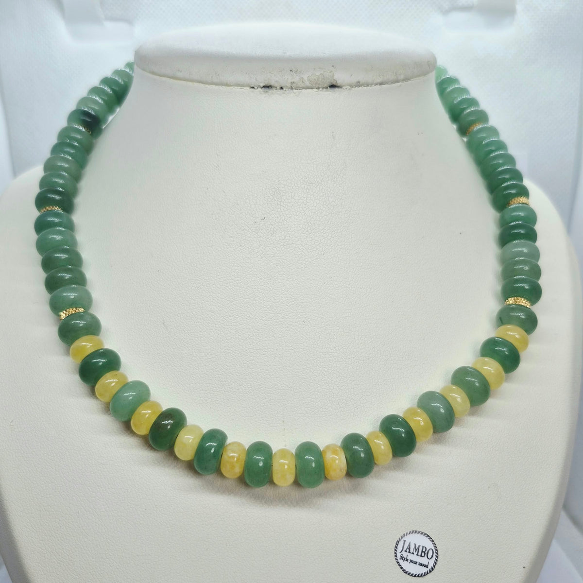 Natural Aventurine and Yellow Agate Necklace Choker