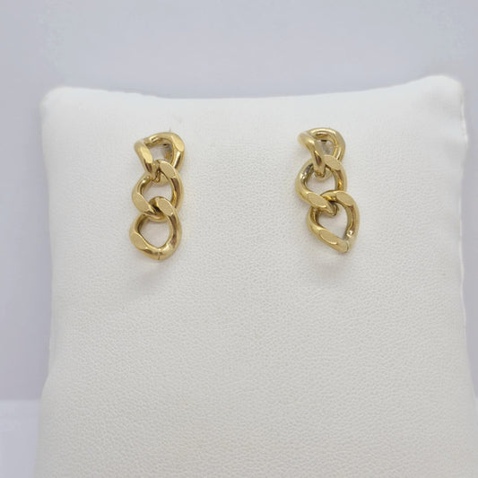 Stainless Steel Gold Plated Dangle Earrings