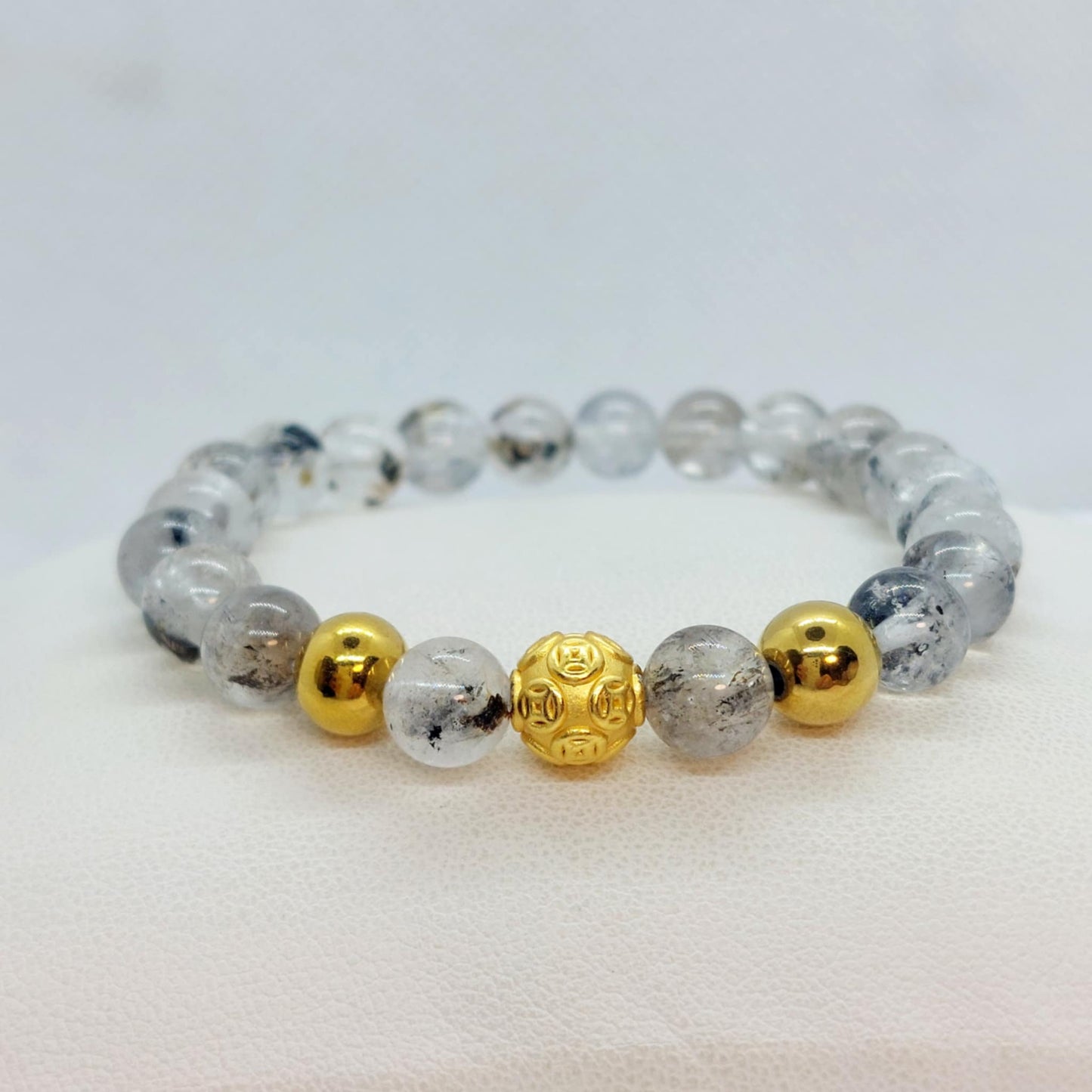 Natural Herkimer Diamond Bracelet with 9mm Stones