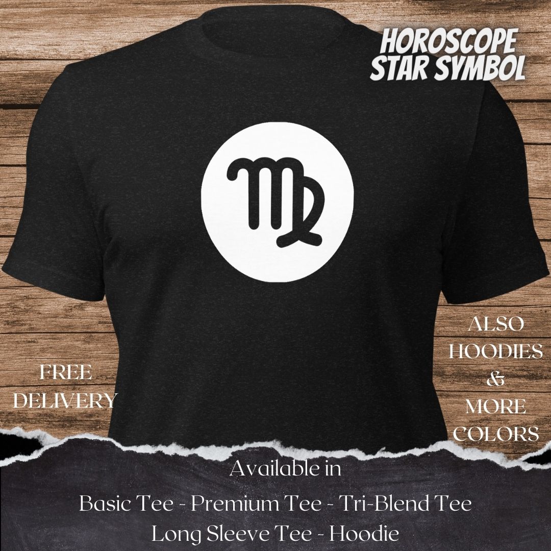 Virgo Star Symbol TShirt and Hoodie for Men and Women