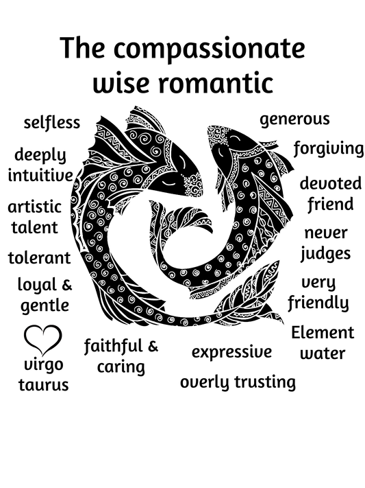 Pisces Star Sign Personality Traits TShirt and Hoodie for Men and Women