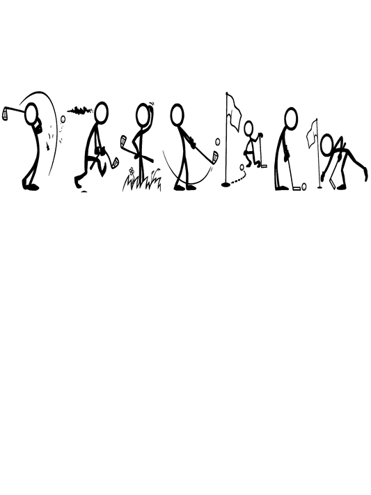 Stick Man Golf TShirt and Hoodie is a Creative Golf Graphic design for Men and Women