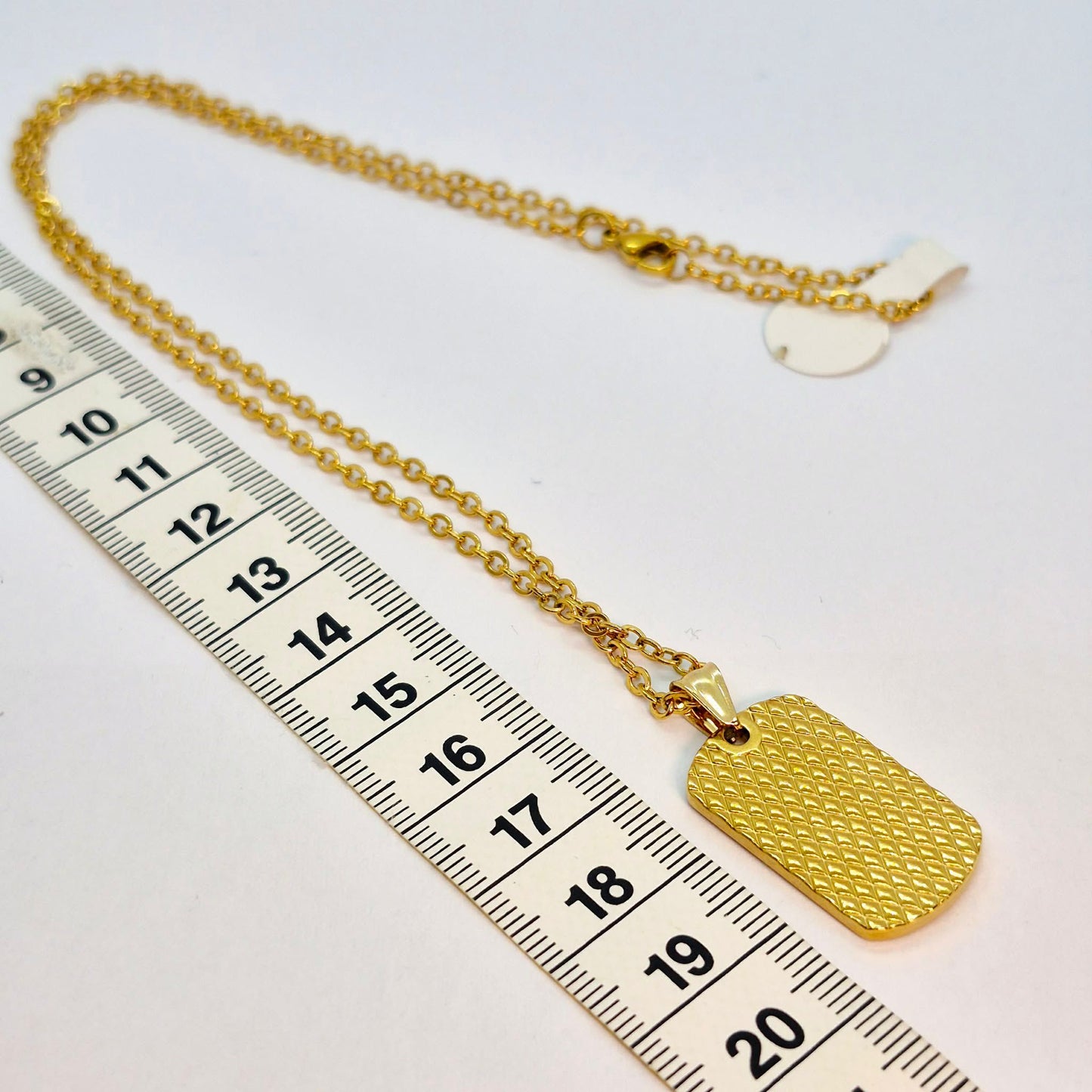 Cross Pendant with Chain Necklace in Gold Platted Stainless Steel