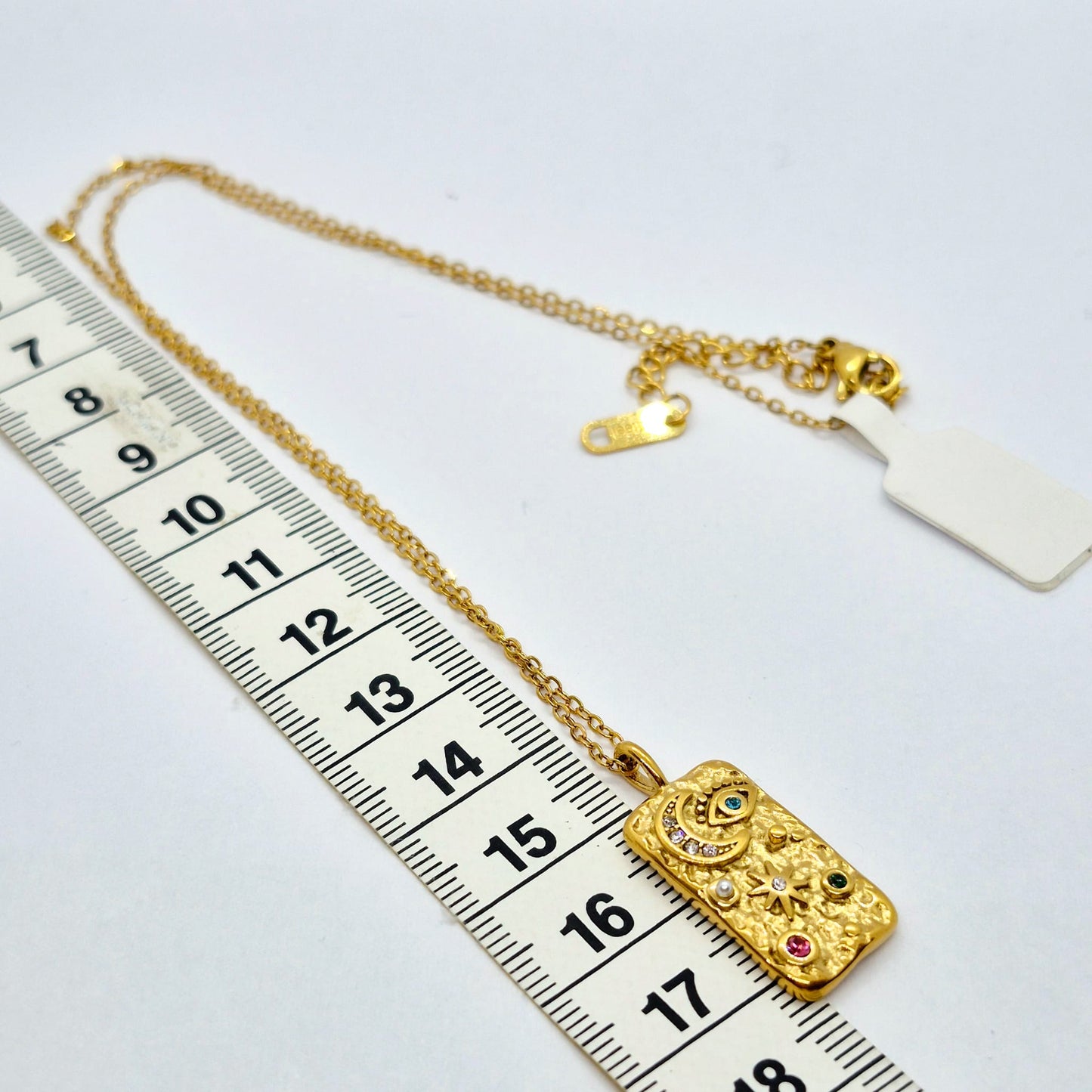 Universe Pendant with Chain Necklace in Gold Platted Stainless Steel