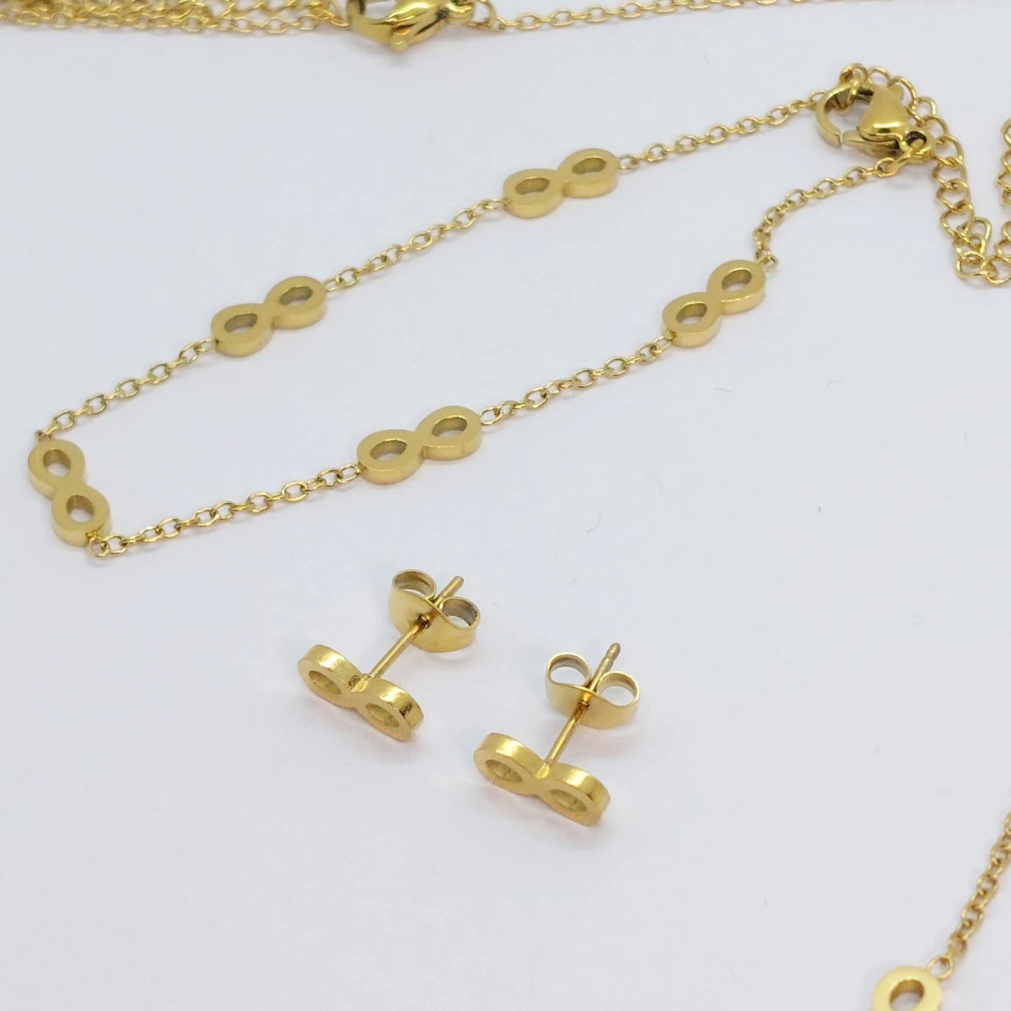 Infinity Set Gold Plated Stainless Steel