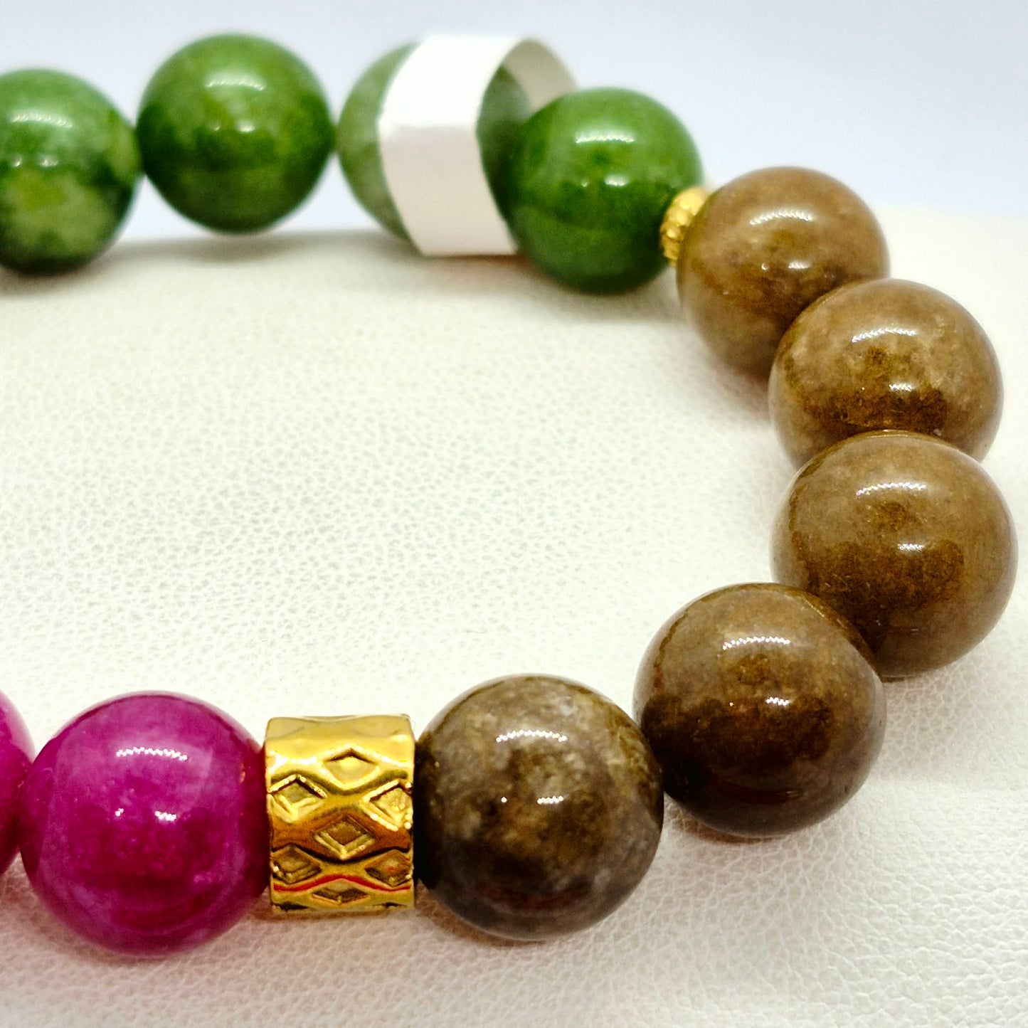 Natural Mixed Tourmaline Bracelet in 12mm Stones