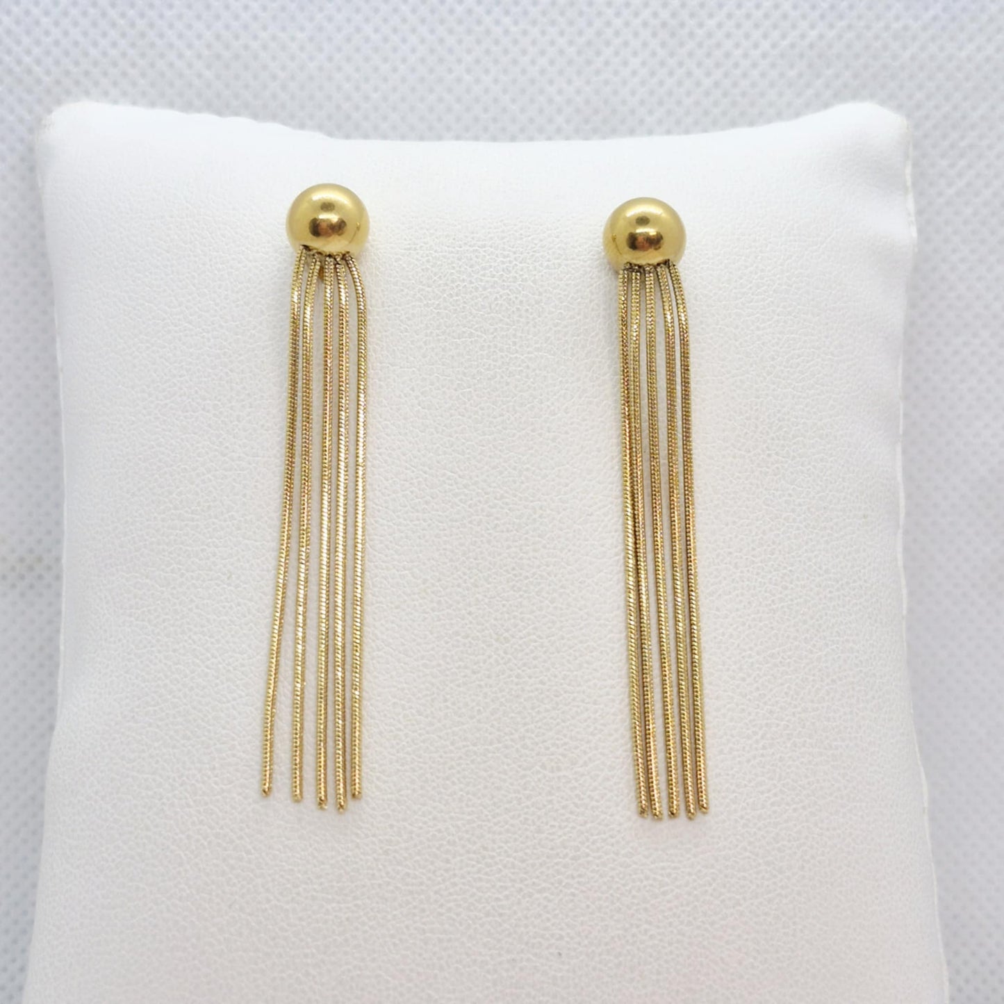 Gold Plated Stainless Steel Dangle Earrings
