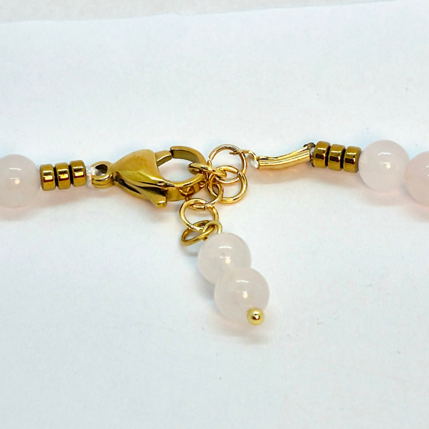Natuurlijke Rozenkwarts Ketting Choker met 8-12mm Stenen